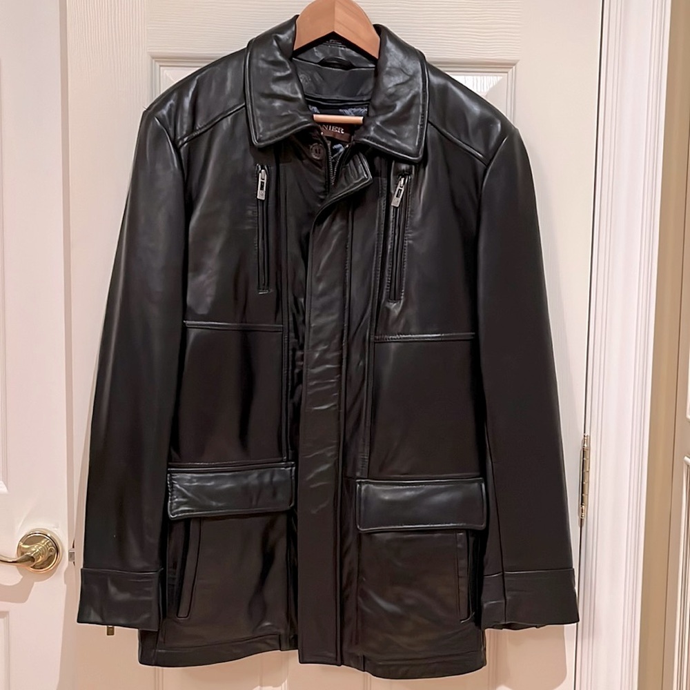 Danier Mens Black Leather Jacket